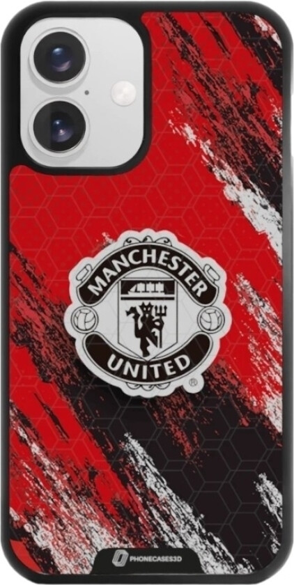 iPhone 16 Manchester United FC 3D mobildeksel, svart