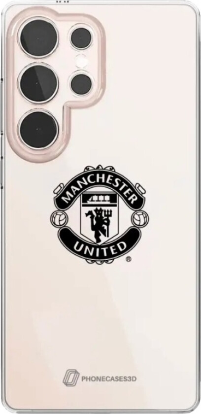 Samsung Galaxy S25 Ultra Manchester United FC Clear case -mobildeksel, hvit