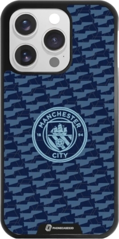 iPhone 15 Pro Man City 3D mobildeksel, svart