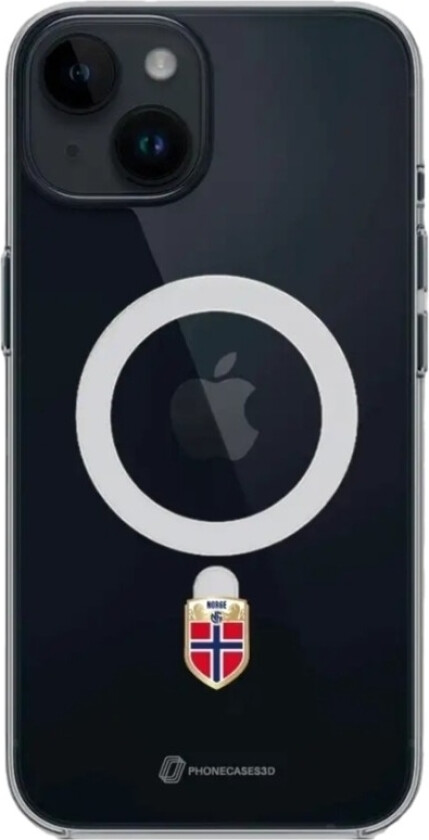 iPhone 14 Norges Fotballforbund Clear case (MagSafe) -mobildeksel, svart