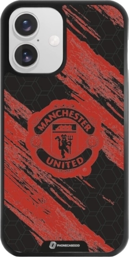 iPhone 16 Manchester United FC 3D mobildeksel, svart