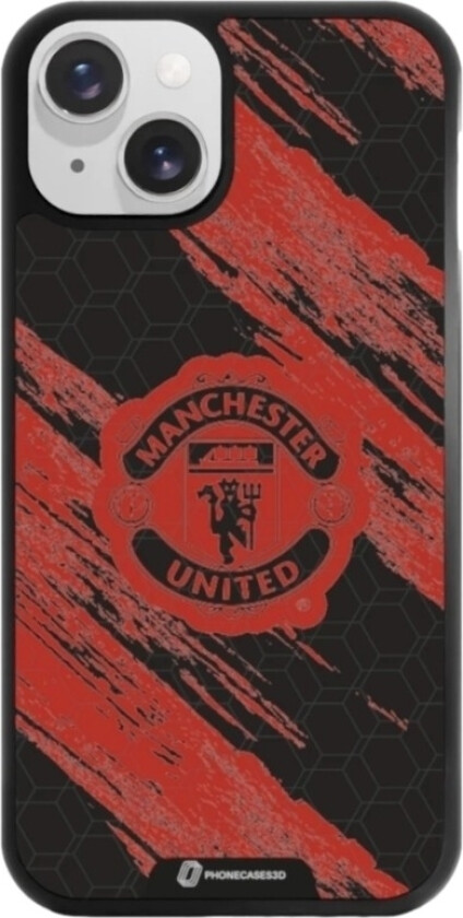 iPhone 14 Manchester United FC 3D mobildeksel, svart