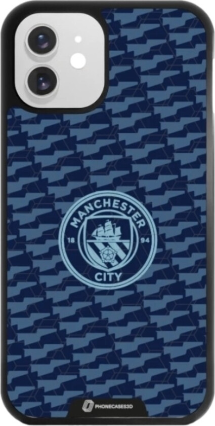 iPhone 12 Man City 3D mobildeksel, svart