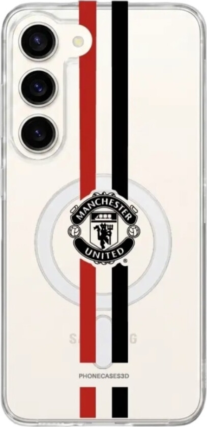 Samsung Galaxy S26 Manchester United FC Clear case (MagSafe) -mobildeksel, hvit