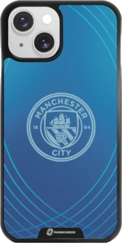 iPhone 15 Man City 3D mobildeksel, svart