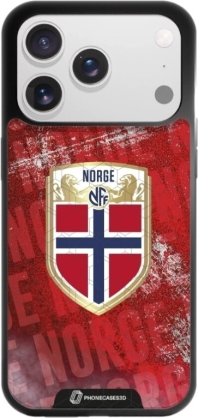 iPhone 17 Pro Norges Fotballforbund 3D mobildeksel, svart
