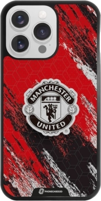iPhone 13 Pro Manchester United FC 3D mobildeksel, svart