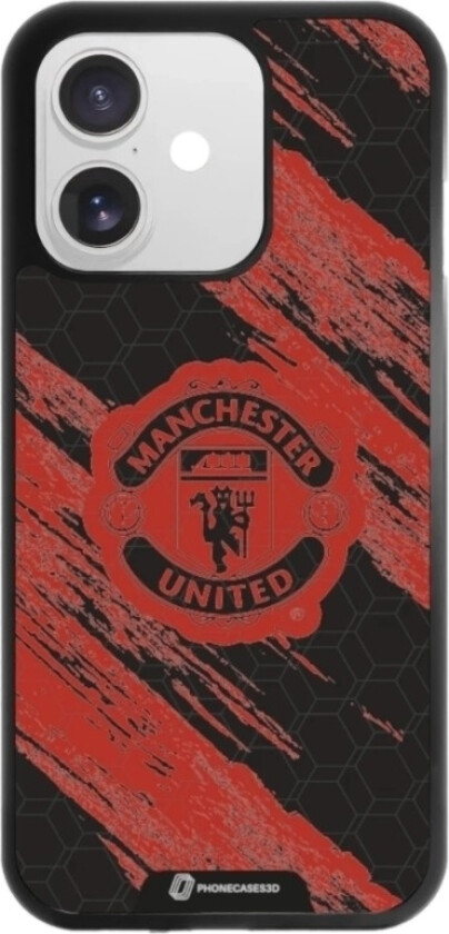 iPhone 17 Manchester United FC 3D mobildeksel, svart