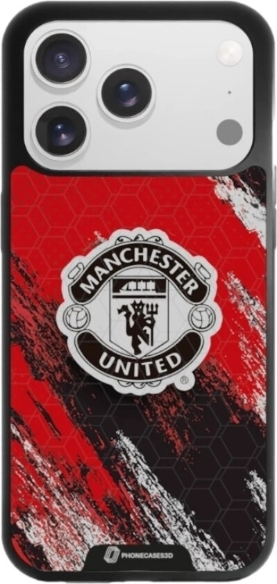 iPhone 17 Pro Manchester United FC 3D mobildeksel, svart