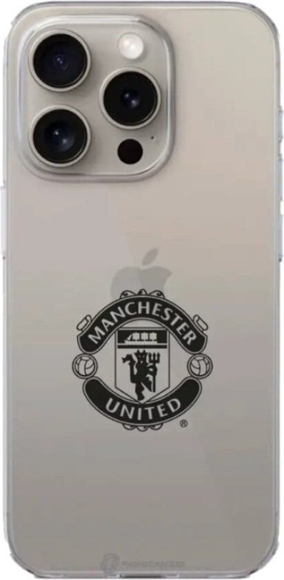 iPhone 16 Pro Manchester United FC Clear case -mobildeksel, hvit