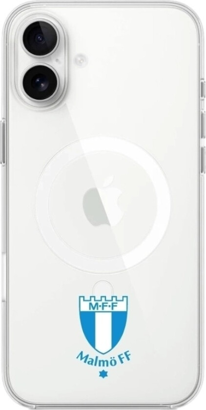 iPhone 16 Plus Malmö FF Clear case -mobildeksel, hvit
