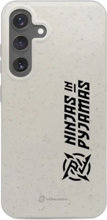 Samsung Galaxy S25+ Ninjas in Pyjamas komposterbart deksel, hvit