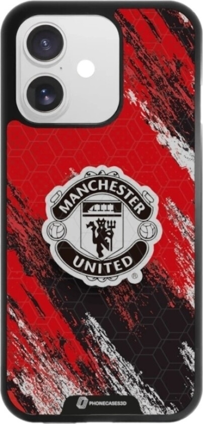 iPhone 17 Manchester United FC 3D mobildeksel, svart
