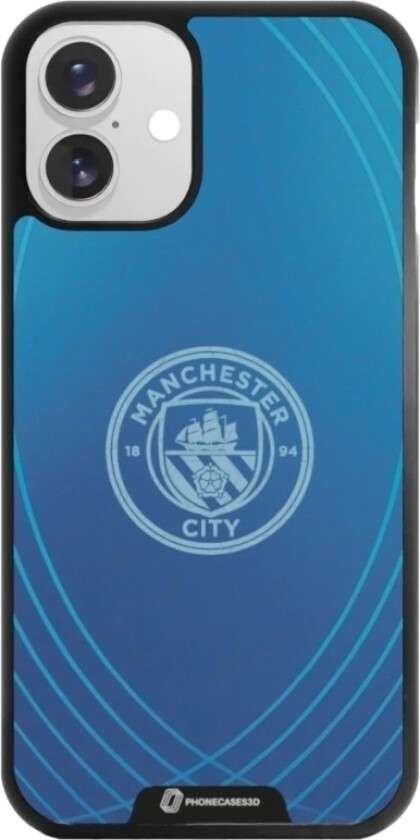 iPhone 16 Plus Man City 3D mobildeksel, svart