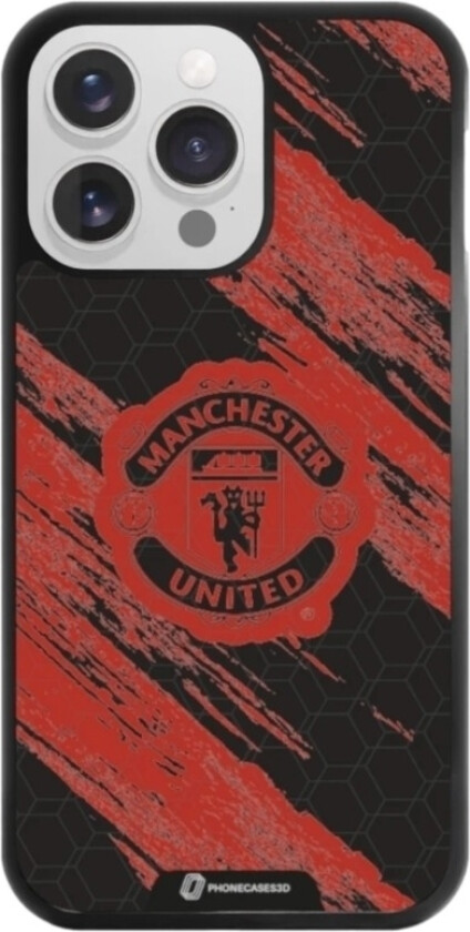 iPhone 13 Pro Manchester United FC 3D mobildeksel, svart