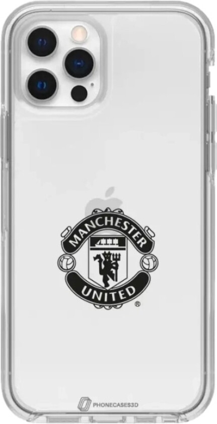 iPhone 12 Manchester United FC Clear case -mobildeksel, hvit