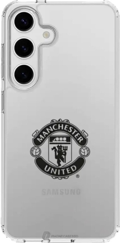 Samsung Galaxy S25 Manchester United FC Clear case -mobildeksel, hvit