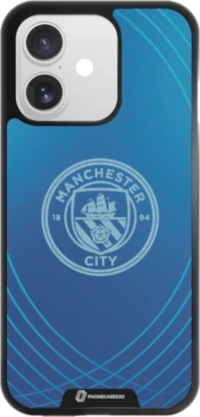 iPhone 17 Man City 3D mobildeksel, svart