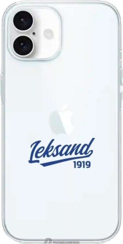 iPhone 16 Leksands IF Clear case -mobildeksel, hvit