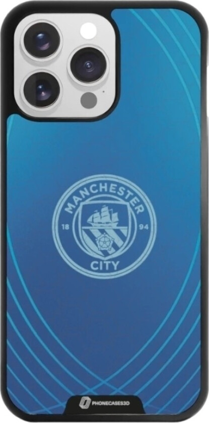 iPhone 16 Pro Max Man City 3D mobildeksel, svart