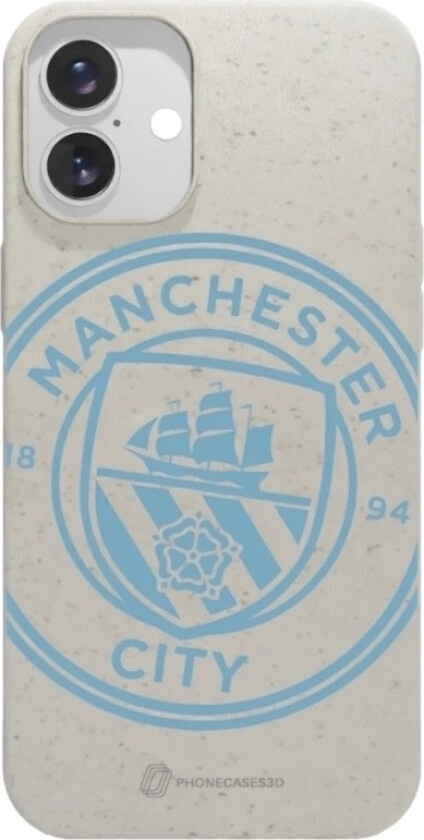 iPhone 16 Plus Man City komposterbart deksel, hvit