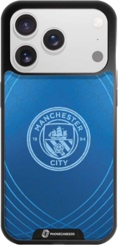 iPhone 17 Pro Max Man City 3D mobildeksel, svart