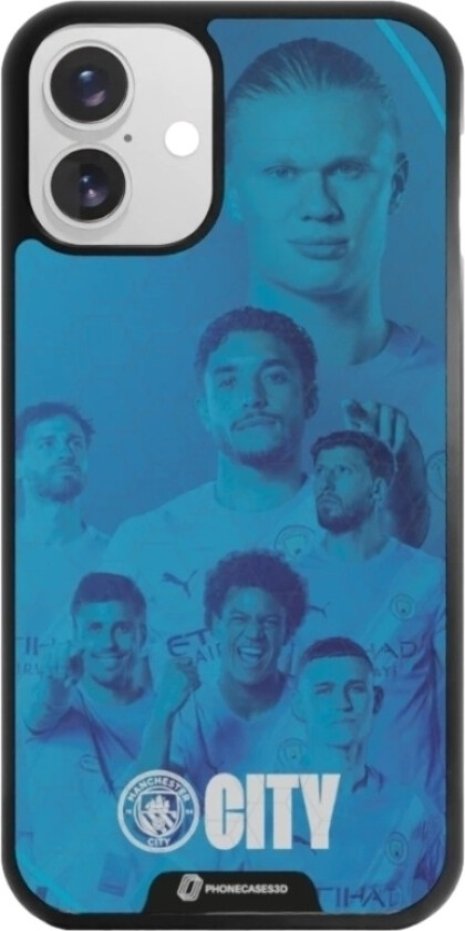 iPhone 16 Plus Man City 3D mobildeksel, svart