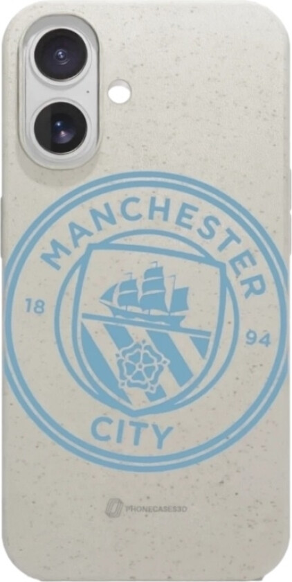iPhone 17 Man City komposterbart deksel, hvit