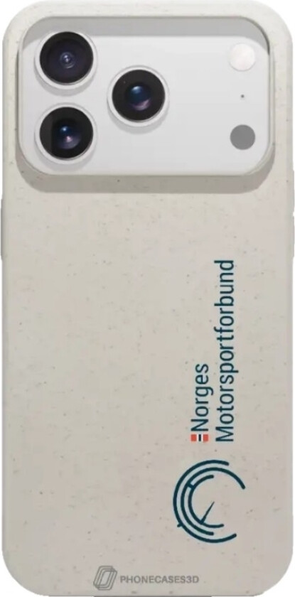 iPhone 17 Pro Max Norges Motorsportforbund komposterbart deksel, hvit
