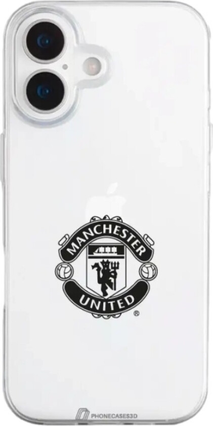 iPhone 17 Manchester United FC Clear case -mobildeksel, hvit