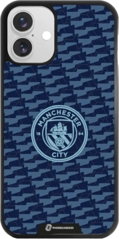 iPhone 16 Plus Man City 3D mobildeksel, svart