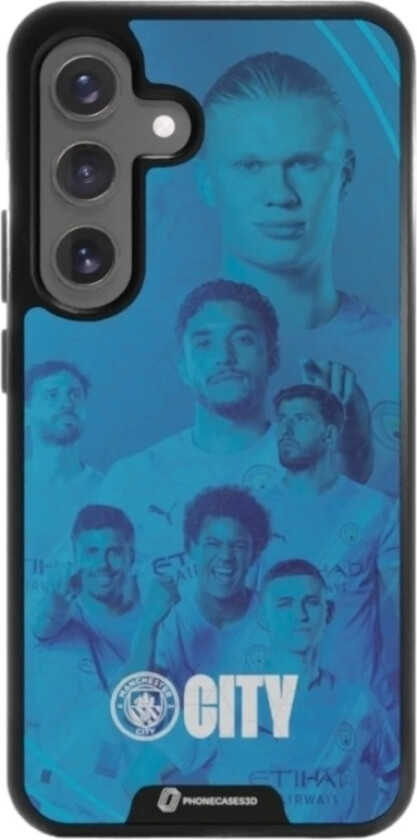 Samsung Galaxy S25 Man City 3D mobildeksel, svart