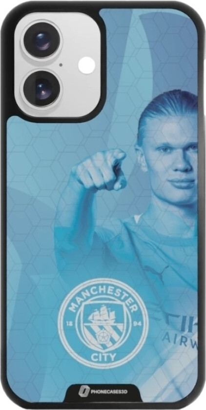 iPhone 16 Man City 3D mobildeksel, svart