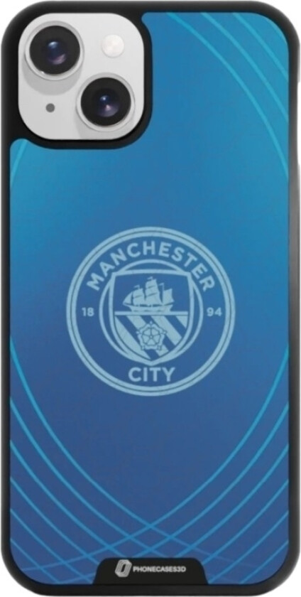 iPhone 14 Man City 3D mobildeksel, svart