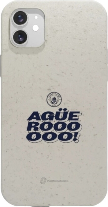 iPhone 11 Man City komposterbart deksel, hvit