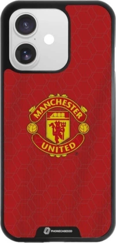 iPhone 17 Manchester United FC 3D mobildeksel, svart
