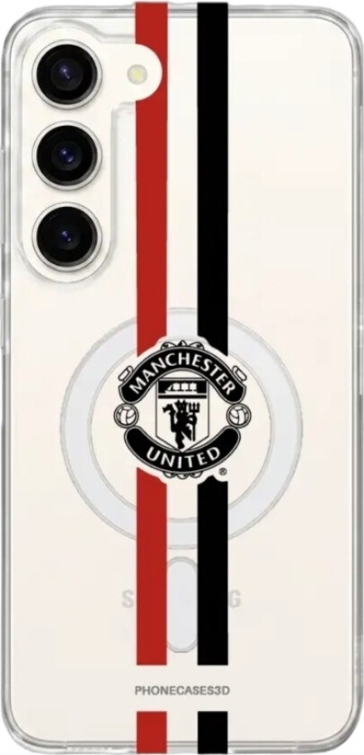 Samsung Galaxy S26+ Manchester United FC Clear case (MagSafe) -mobildeksel, hvit