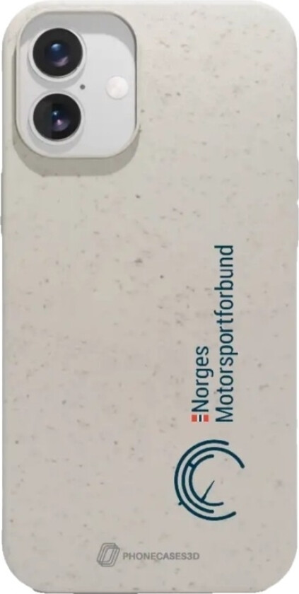 iPhone 16 Plus Norges Motorsportforbund komposterbart deksel, hvit
