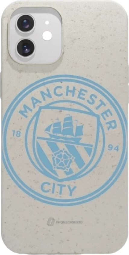 iPhone 12 Man City komposterbart deksel, hvit