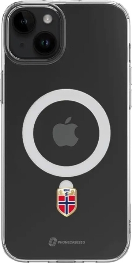 iPhone 15 Norges Fotballforbund Clear case (MagSafe) -mobildeksel, svart