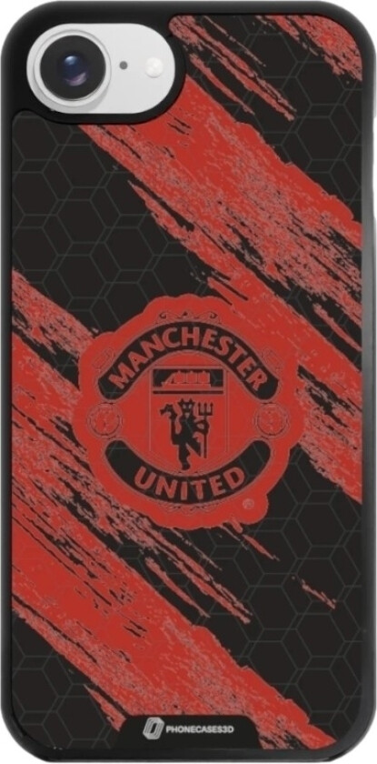 iPhone 16e Manchester United FC 3D mobildeksel, svart