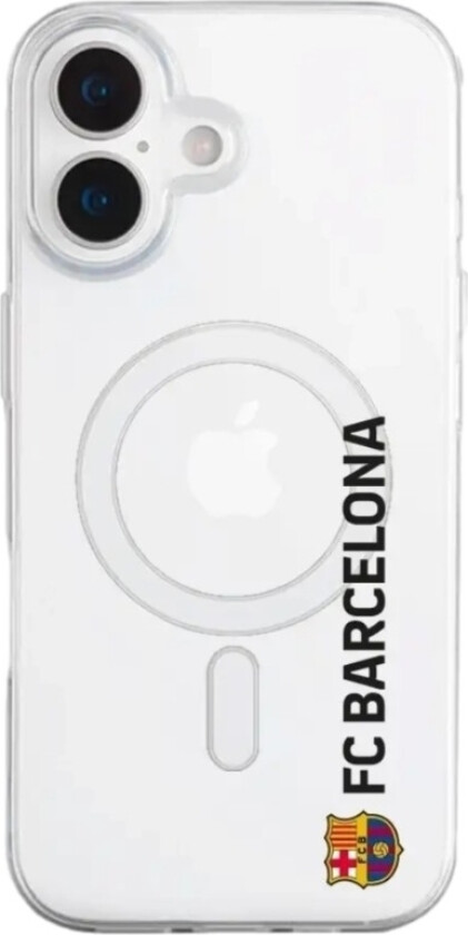 iPhone 17 FC Barcelona Clear case (MagSafe) -mobildeksel, hvit