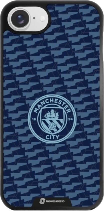 iPhone 16e Man City 3D mobildeksel, svart