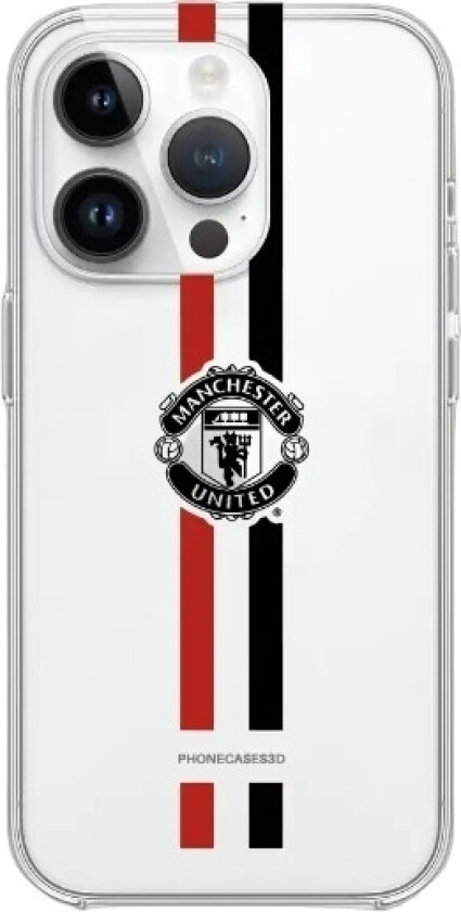 iPhone 13 Pro Manchester United FC Clear case -mobildeksel, hvit