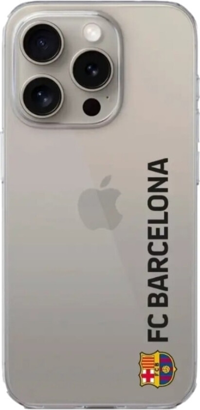 iPhone 16 Pro Max FC Barcelona Clear case -mobildeksel, hvit