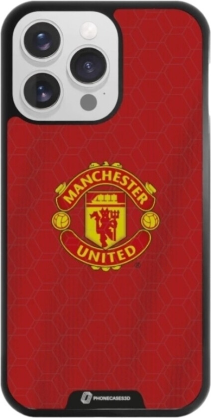 iPhone 13 Pro Manchester United FC 3D mobildeksel, svart