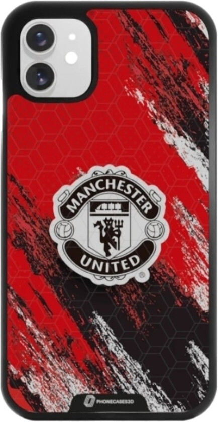 iPhone 11 Manchester United FC 3D mobildeksel, svart