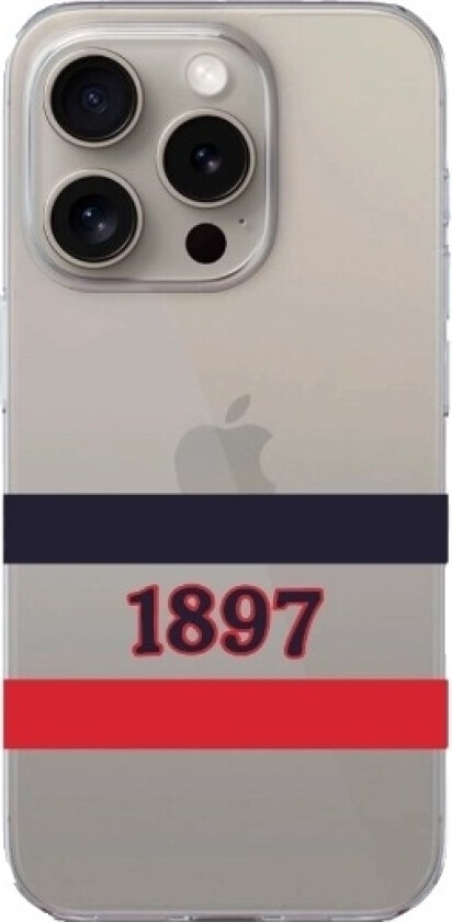 iPhone 15 Pro HIFK Hockey Clear case -mobildeksel, hvit