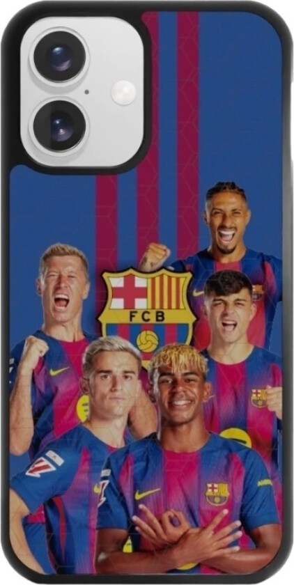 iPhone 16 FC Barcelona 3D mobildeksel, svart