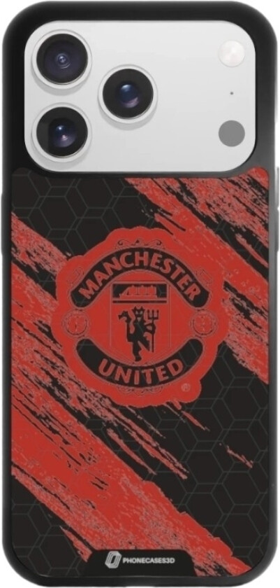 iPhone 17 Pro Manchester United FC 3D mobildeksel, svart